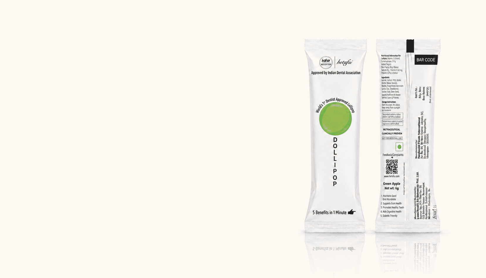 Healthy smile with dental mirror